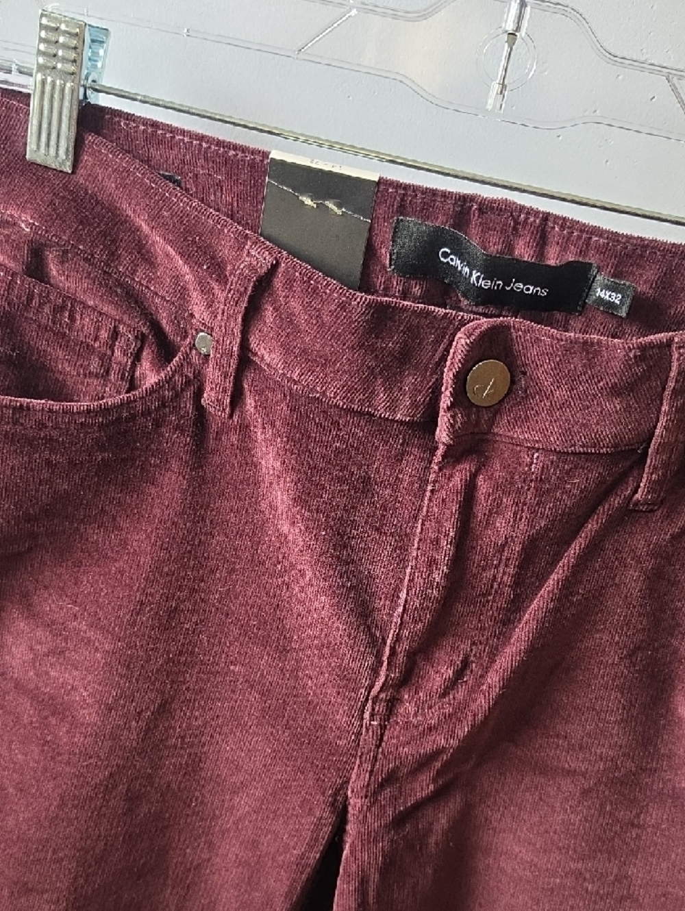 Corduroy Slim Fit Women’s Pants - Plum